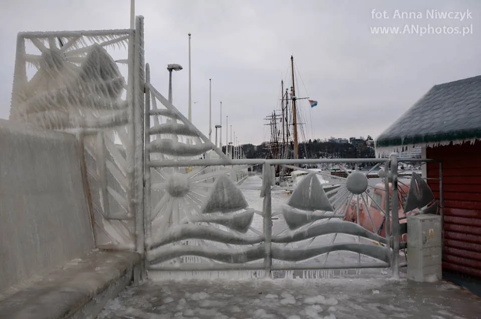 Vintern har kommit till Marina Gdynia