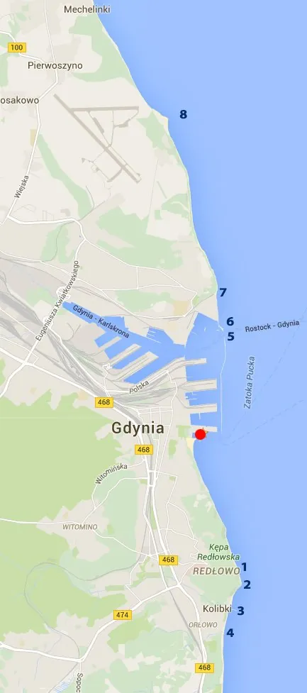 One-hour motorboat trip from Gdynia